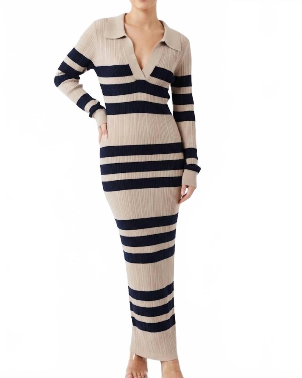 NEW MABEL ribbed knit dress in mocha